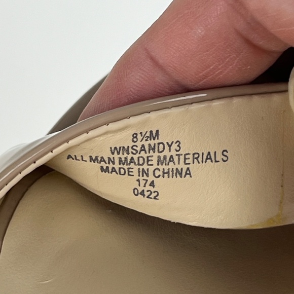 NEW Nine West Sandy Taupe Neutral Open Toe Heels Women's Size 8.5M - Picture 8 of 10